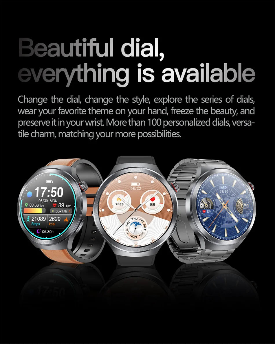 New For Health ECG+PPG Smart Watch Lipids Uric acid Blood Pressure Health watch Men NFC 100+Sport HD Bluetooth call Clock Women