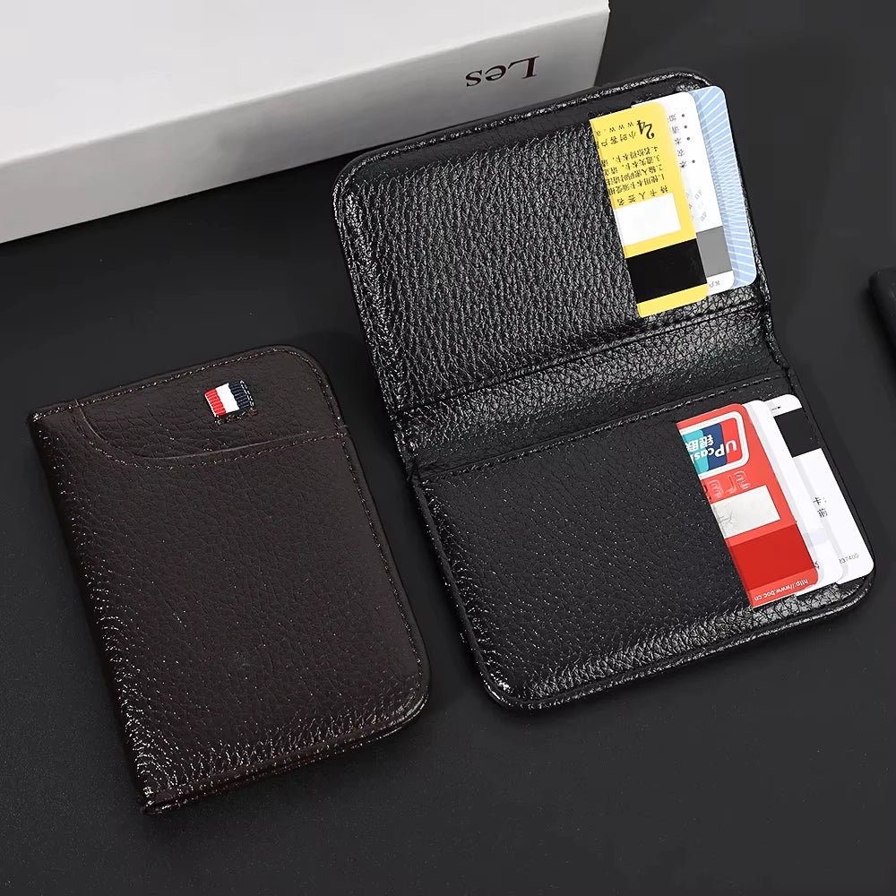 Customized Name Portable Super Slim Soft Wallet PU Leather Credit Card Wallet Purse Card Holders Men Wallet Thin Small Wallets