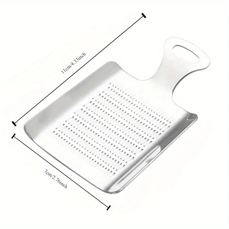 1pc Stainless Steel Garlic and Ginger Grater - Kitchen Accessory for Food Preparation