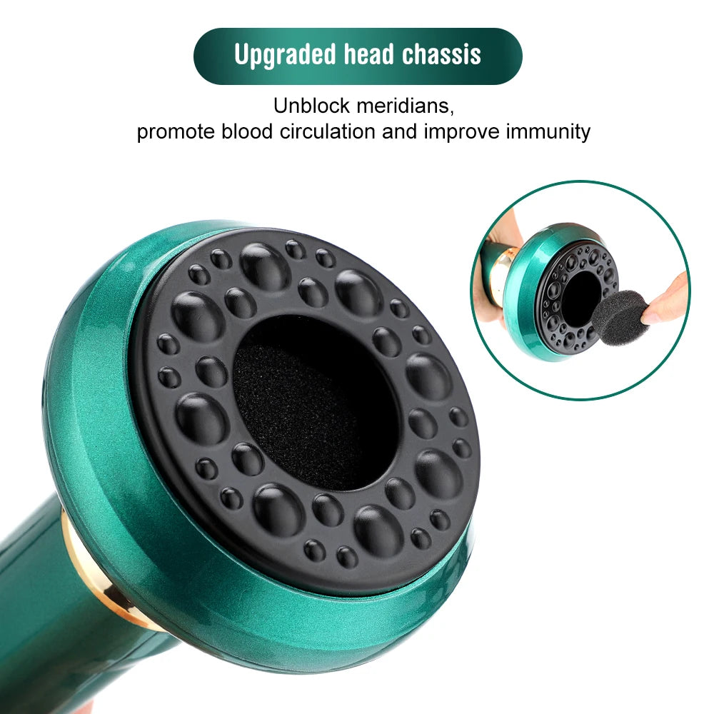 6 Gear Electric Cupping Massager Vacuum Suction Cup GuaSha Anti Cellulite Beauty Health Scraping Heat Body Slimming Massage
