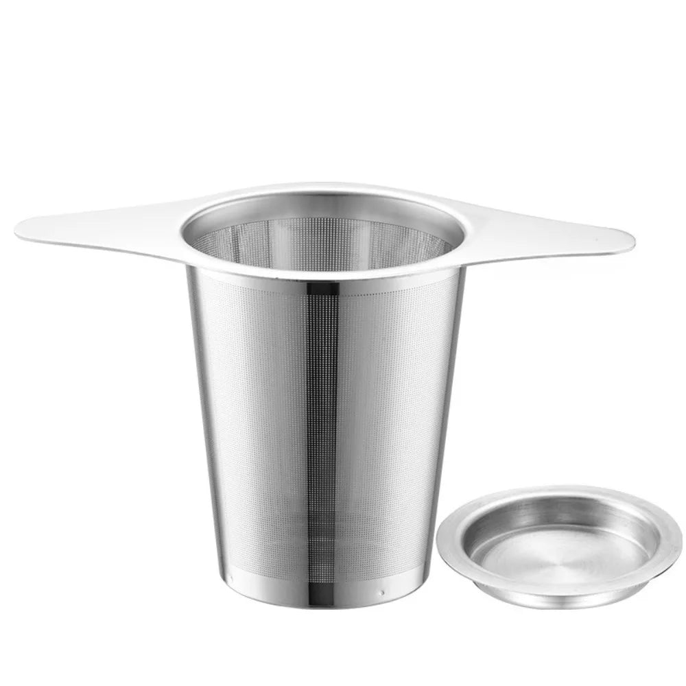 Mates 304 Stainless Steel Double-ear Tea Leak Household Double-handle Tea Filter Tea Filter Tea Set Accessories Mate Infuser Bar