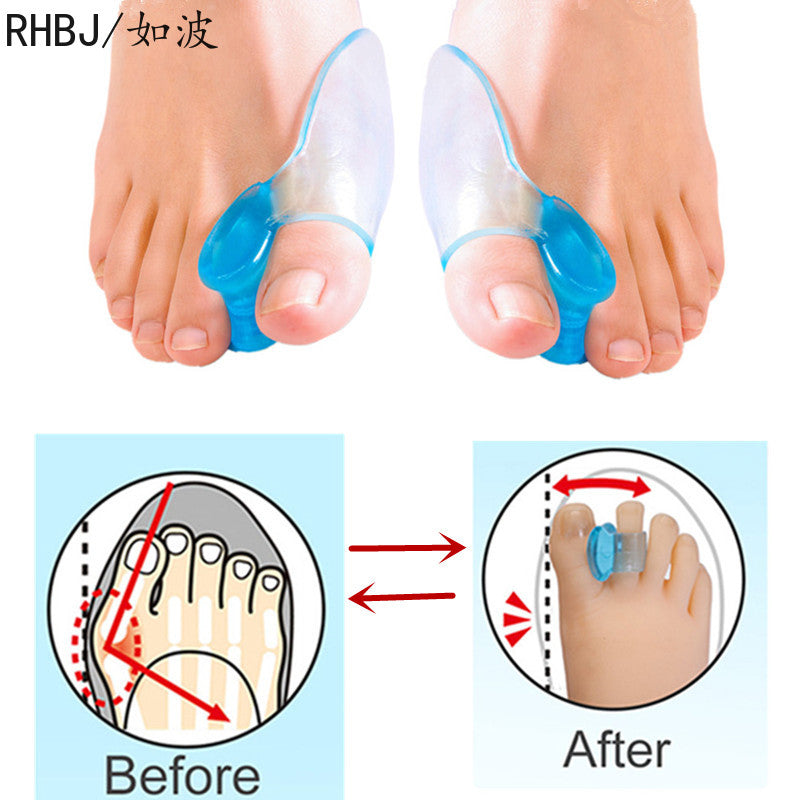 2Pcs Silicone Gel Thumb Corrector Bunion Foot Toe Hallux Valgus Protector Separator Finger Straightener Adjuster Foot Care Tool