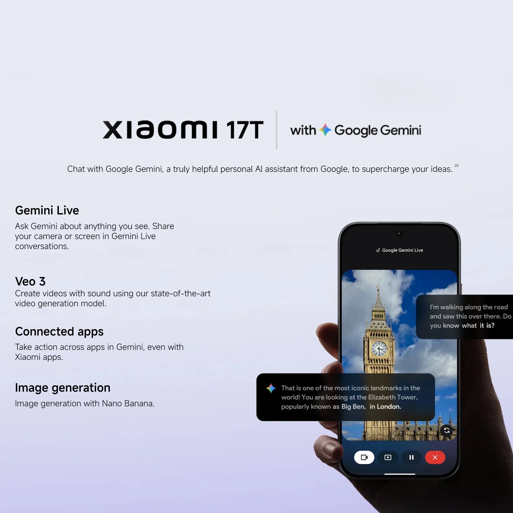Xiaomi 17T 5G, 12+512GB Global Version, 6.59" 120Hz 1.5K AMOLED Display MediaTek Dimensity 8500-Ultra 6500mAh 67W 50MP Dual eSIM NFC