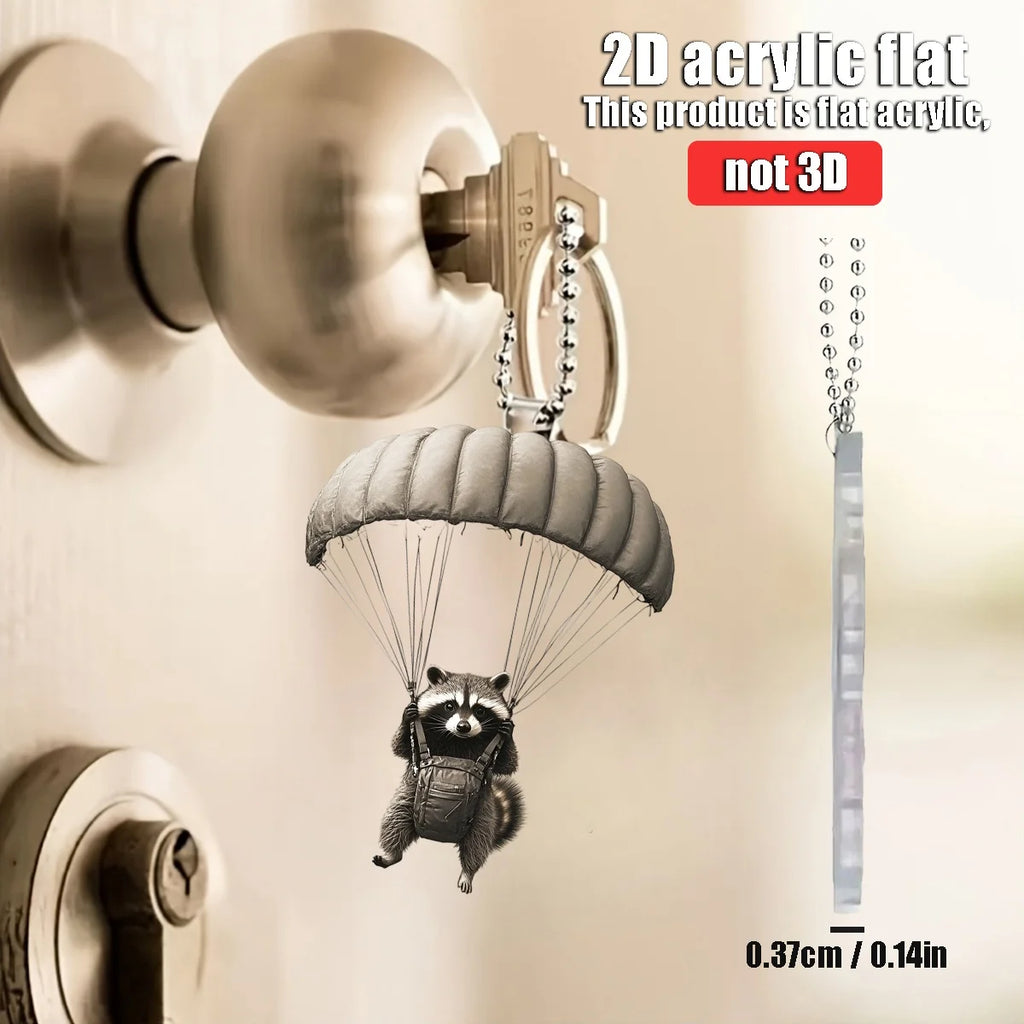2D Plane Parachute Kangaroo Pendant Used for Car Hanging Decoration Fun Decoration Home Decoration Backpack Accessories keychain