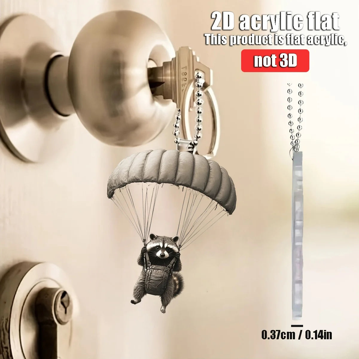 2D Plane Parachute Kangaroo Pendant Used for Car Hanging Decoration Fun Decoration Home Decoration Backpack Accessories keychain