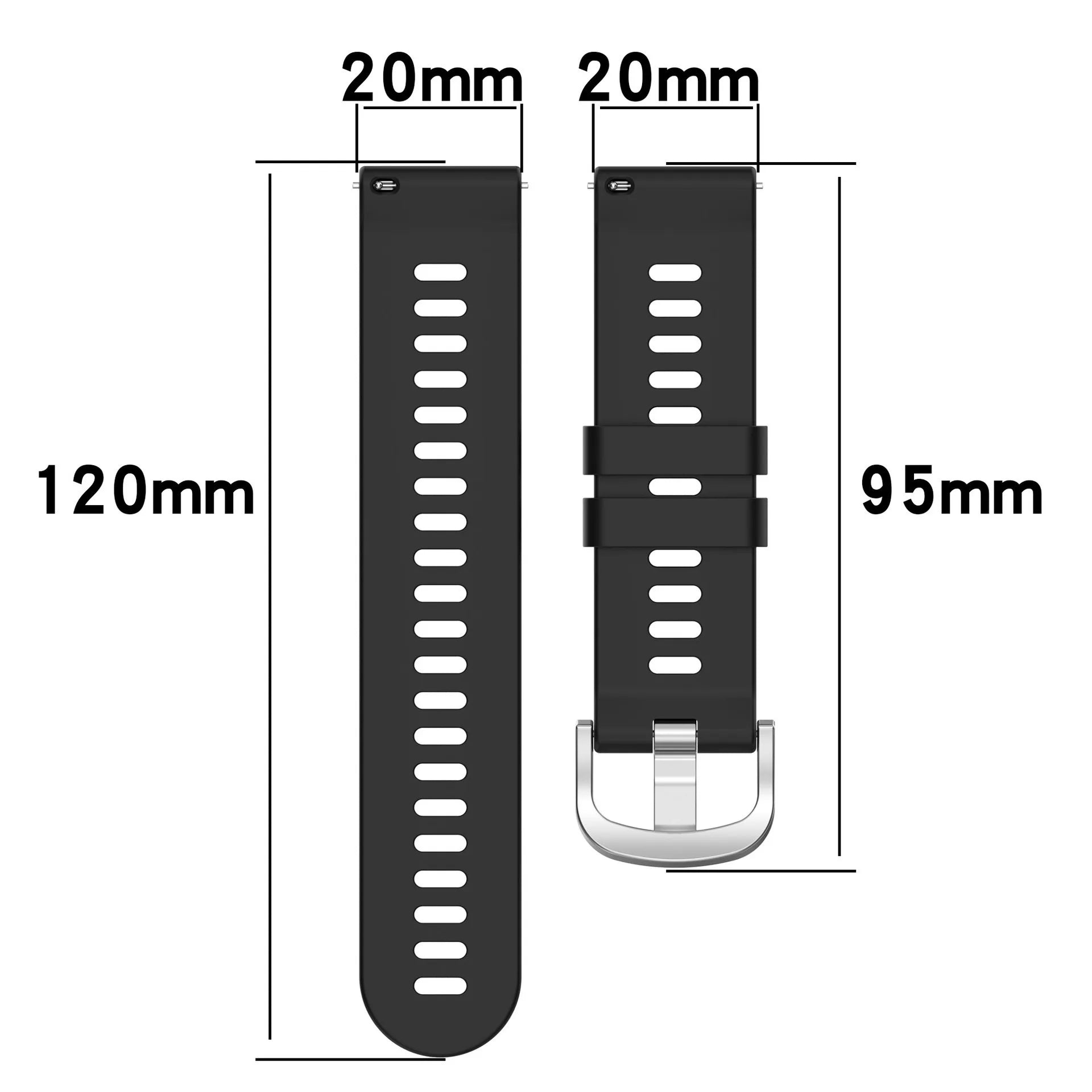 18mm 20mm 22mm Silicone Band For Garmin Forerunner 255 255S 245 165 158 55/ Venu 4 3S 2S 2Plus /Vivoactive 6 5 4 3 Watch Strap