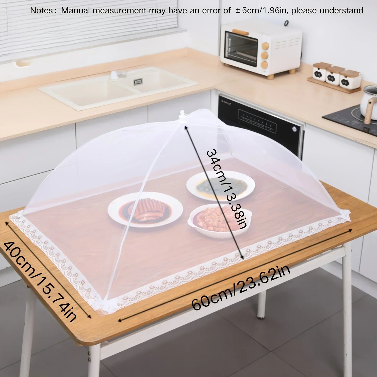 Foldable Washable Food Mesh Cover Proof Anti Mosquito Pop-Up Food Cover Umbrella Meal Breathable Cover Kitchen Accessories