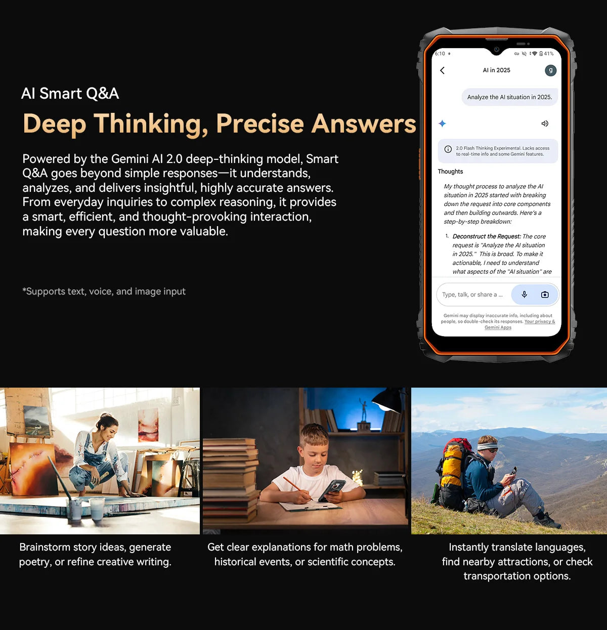 Oscal MARINE 1 Outdoor Smartphone 6.56 inch HD+ Display Unisoc T615 Android 15 Rugged Phone 4GB+128GB, 5100mAh, NFC Mobile Phone