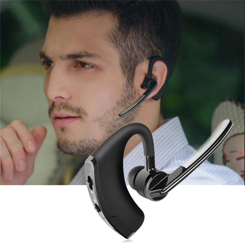 New V8/V9 Business bluetooth headset stereo HD wireless Headphone Car hands-free Earphone with HD Mic for iPhone Samsung Huawei