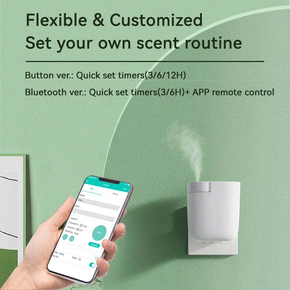 Plug in Wall Waterless Diffuser Room Fragrance Diffuser for Home Hotel Toilet Bathroom Wireless Portable Aromatherapy Diffuser