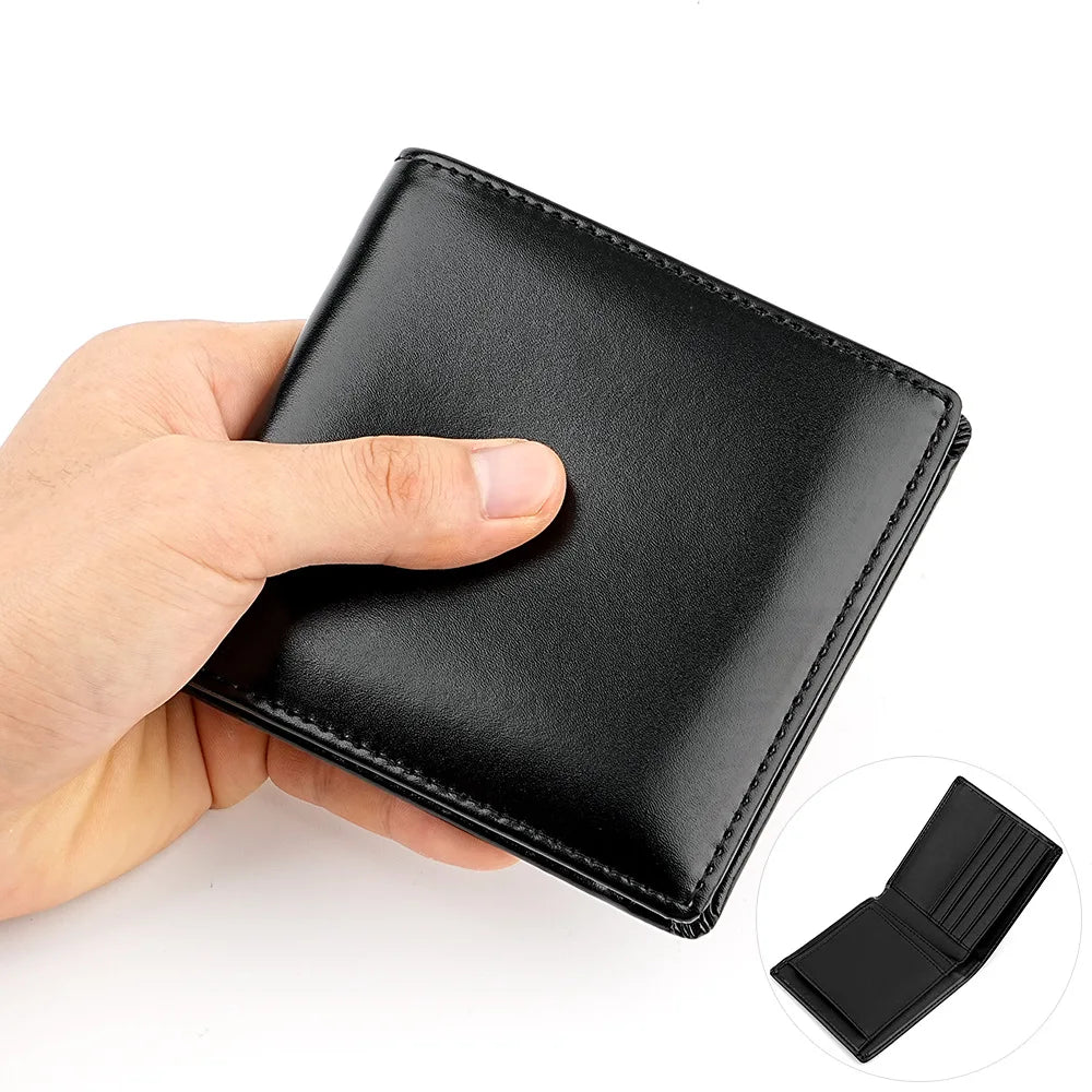 New Genuine Leather Men's Wallet Japanese Style Short Cowhide Multi-card Slot Coin Purse Wallets