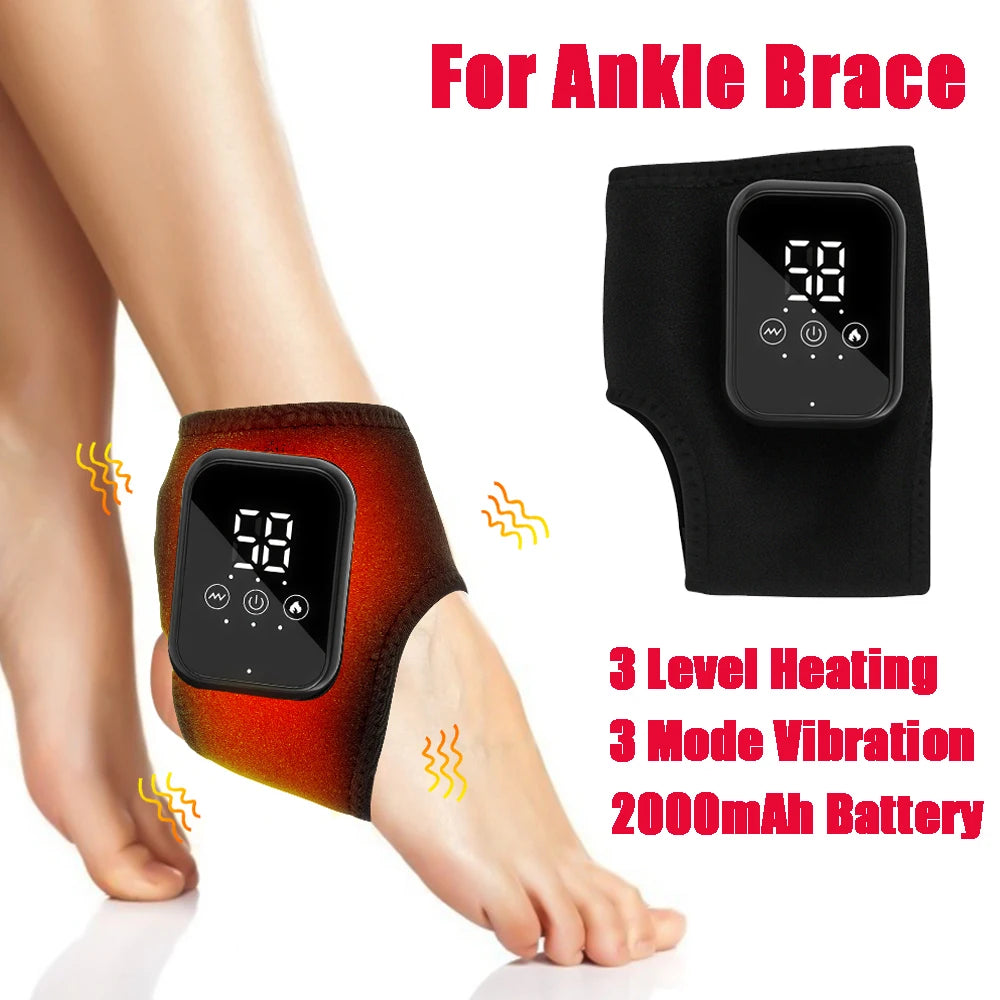 Electric Wrist Brace with Adjustable Hot Compress Vibration Massage Ankle Guard Band Carpal Tunnel Hand Foot Protection Tool
