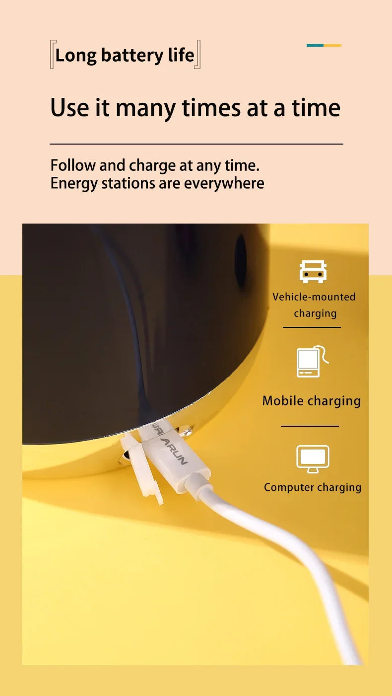 Electric Orange Juicer Portable Citrus Fruit Juice Extractor Pulp Separation Squeezer Machine USB Charge 600ml Smoothie Blender