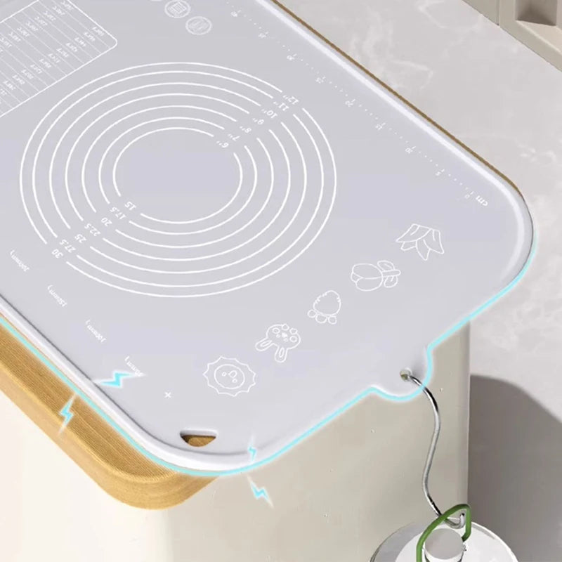 Kitchen Pastry Board Extra Thick Non-Slip Silicone Baking Mat Food Grade Rolling Dough Pastry Mat for Pizza Pasta Cookies