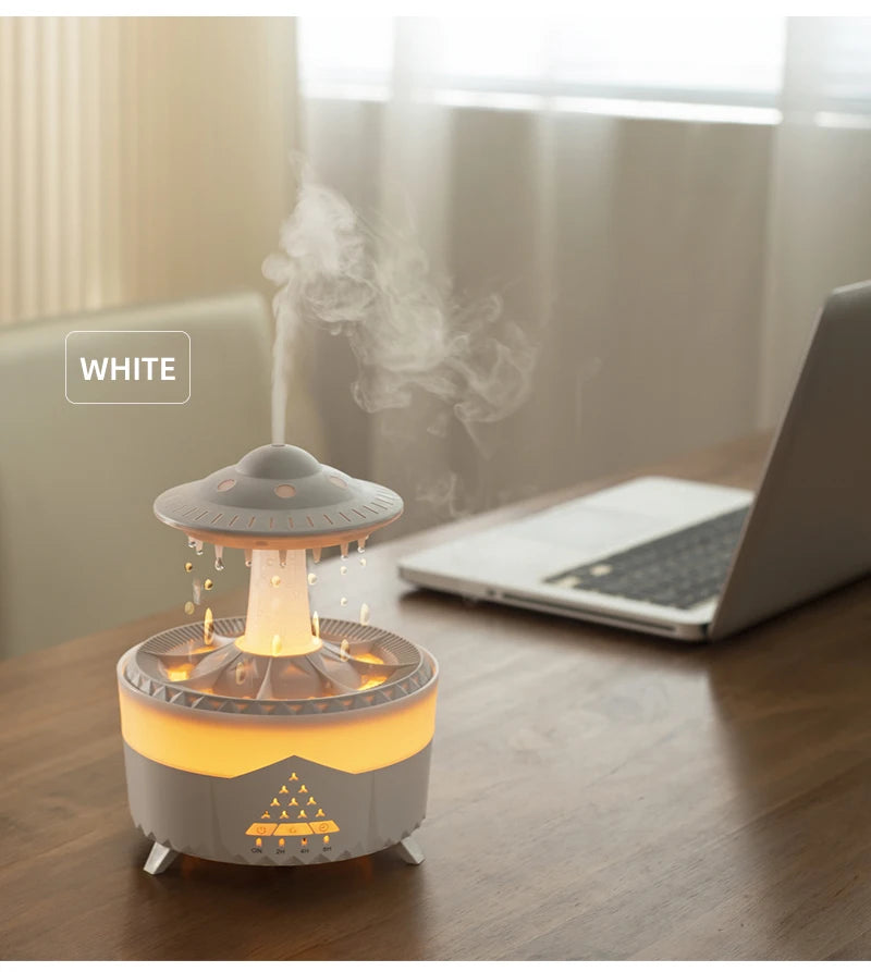 UFO Raindrop Humidifier Water Drop Air Humidifier USB Aromatherapy Essential Oils Aroma Air Diffuser Household Mist Maker Home D
