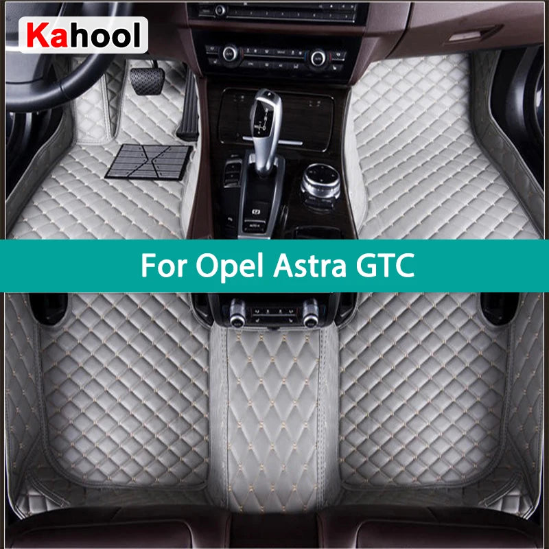 KAHOOL Custom Car Floor Mats For Opel Astra GTC 2005-2022 Auto Carpets Foot Coche Accessorie