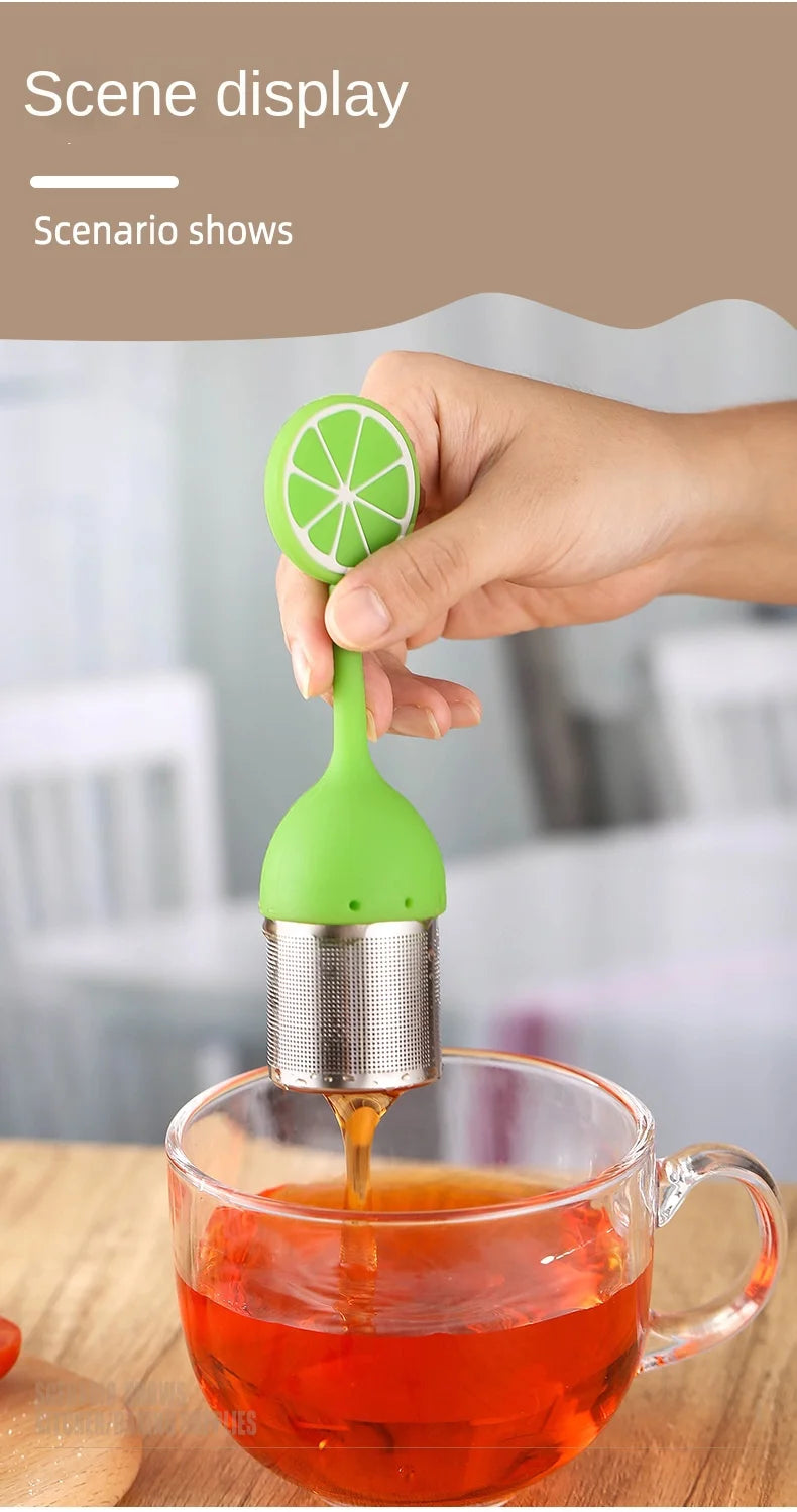 Creative 304 stainless steel silicone tea ball tea maker flamingo tea filter summer theme tea filter