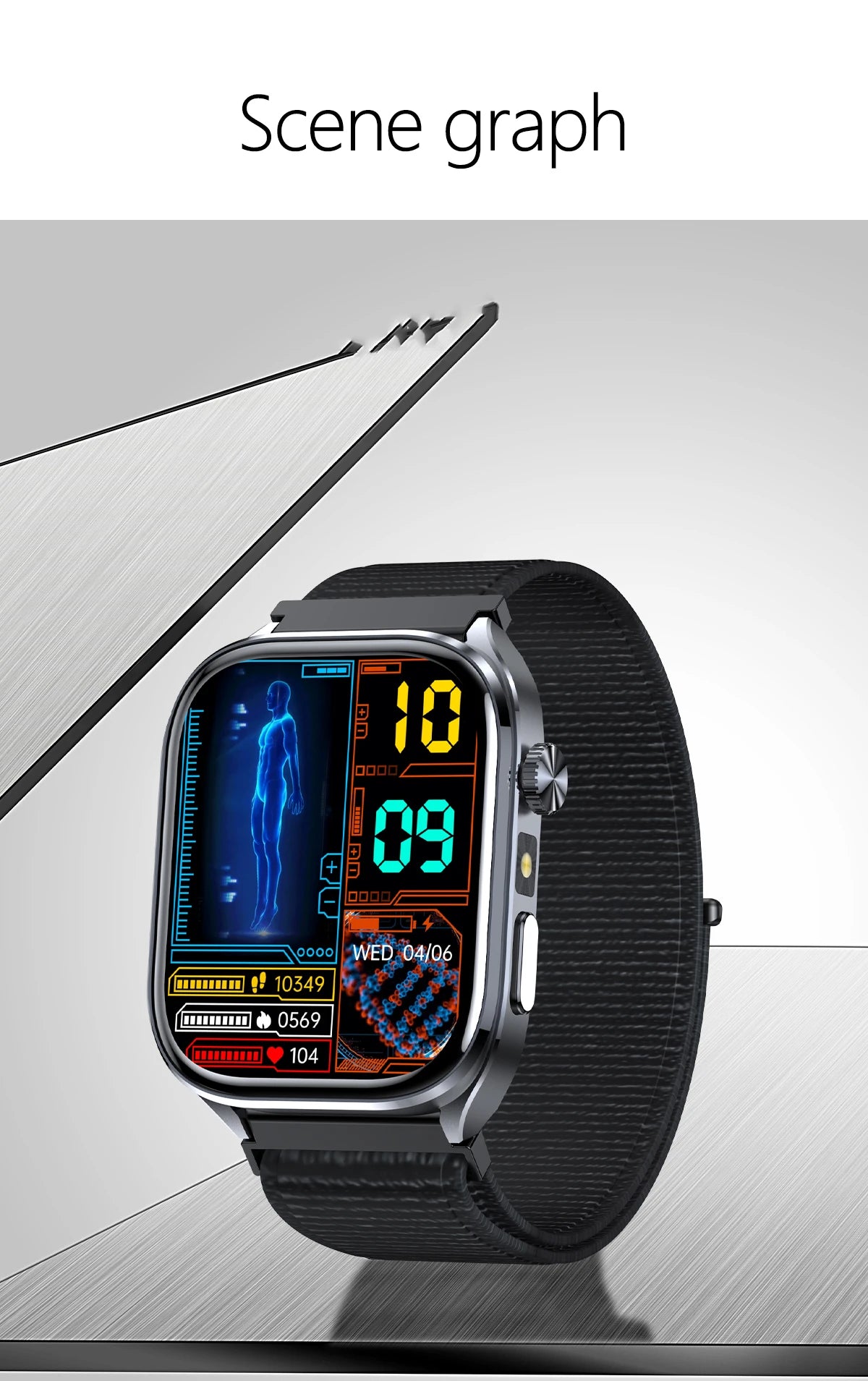 2026New Accurate Diagnosis Smart Watch ECG Blood Oxygen BP Uric Acid Lipids HD AMOLED Screen BT Call Health Smartwatch Men Women