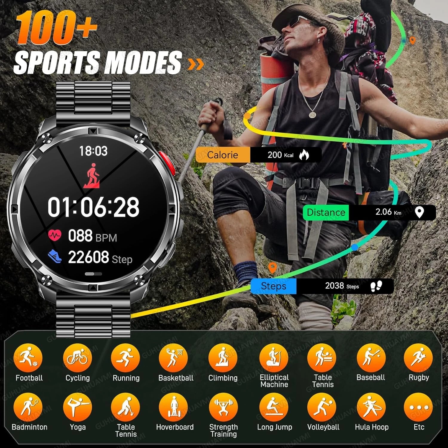 2026 New T-Rex 3 Pro Smart Watch 1100mAh Long Battery Dual-Band GPS 10ATM Waterproof Military Grade Sports Outdoor Smartwatches