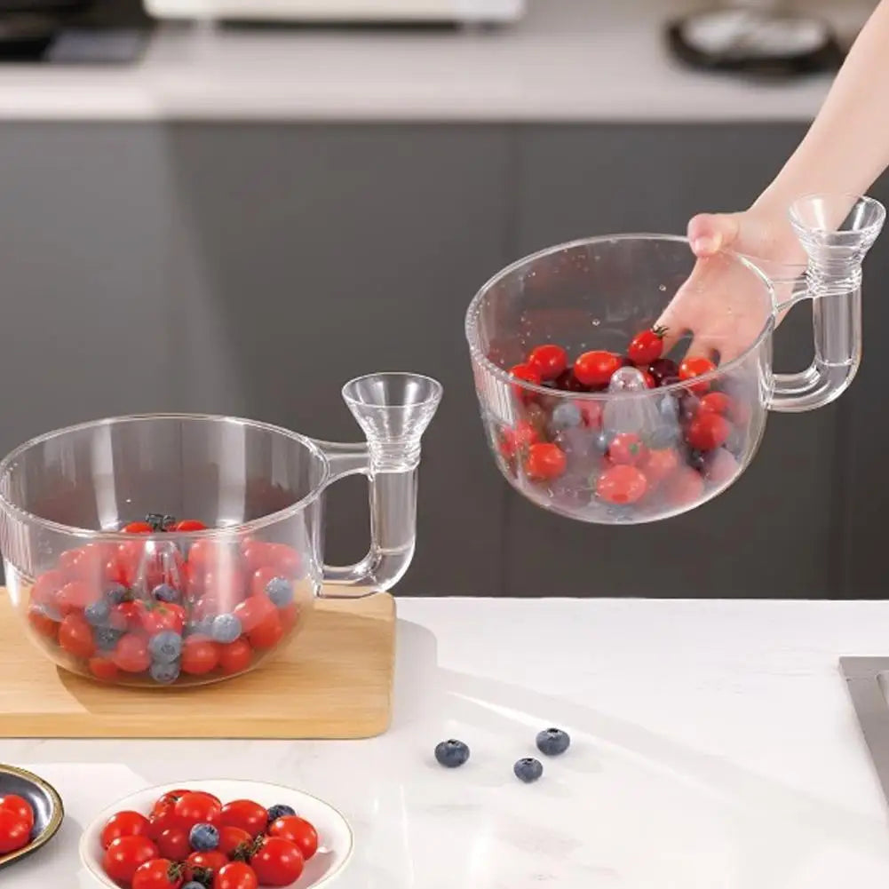 Automatic Fruit Washer Automatic Washing Bowl With Strainer Vegetable Rinser Container Berries Washer Automatic Washer Bowl
