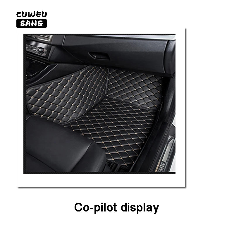 CUWEUSANG Custom Car Floor Mats For Peugeot 2008 2013-2023 Auto Carpets Foot Coche Accessorie