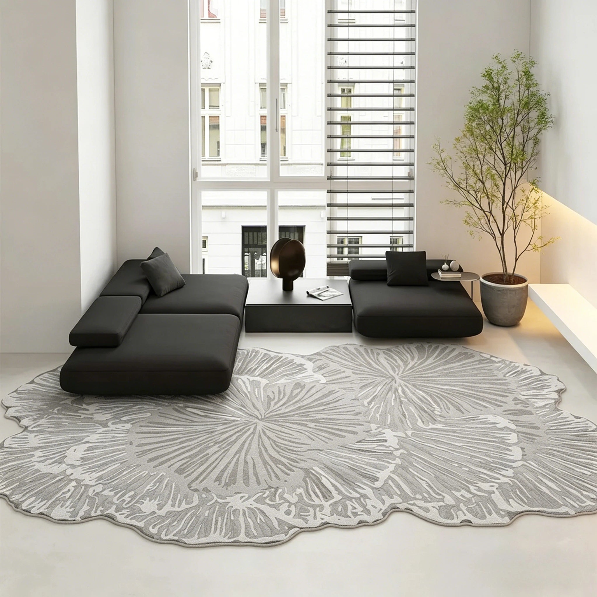 Irregular Shape Bedroom Decor Carpet Large Area  Carpets for Living Room Thickend Plush Lounge Rug Fluffy Soft Bedside Floor Mat