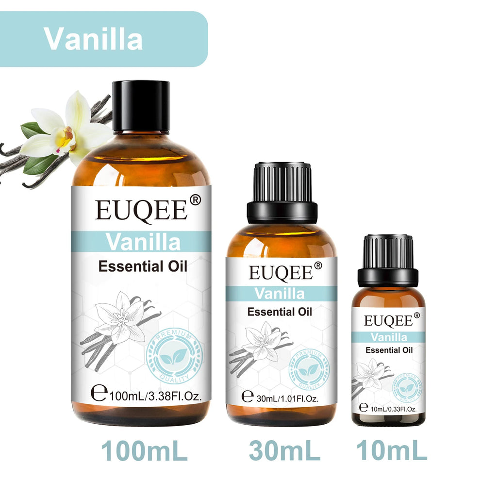 EUQEE 1PCS Essential Oil For Humidifier,Diffuser,Candle Making-10ml/30ml/100ml Lavender Vanilla Rose Aromatherapy Essential Oils