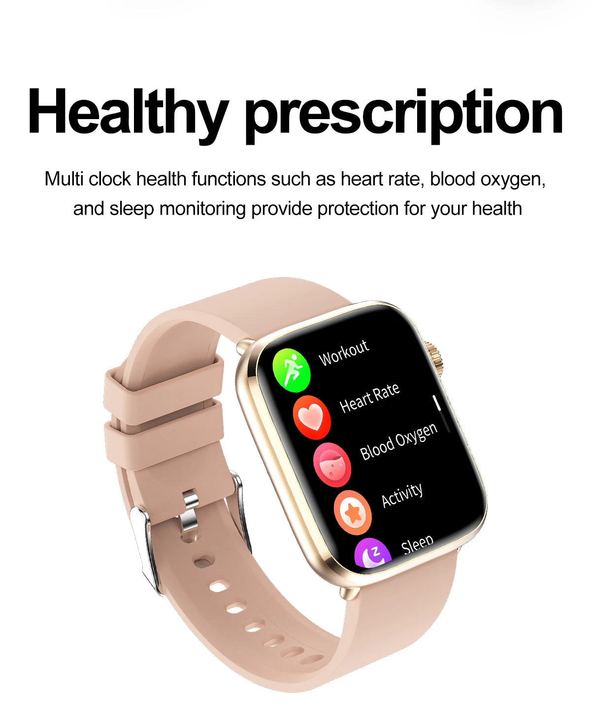 2026 Smart Watch 24/7 Women Health Full Touch Screen BT Call Waterproof Watch Sports Fitness Tracker Health Smartwatch Lady Gift