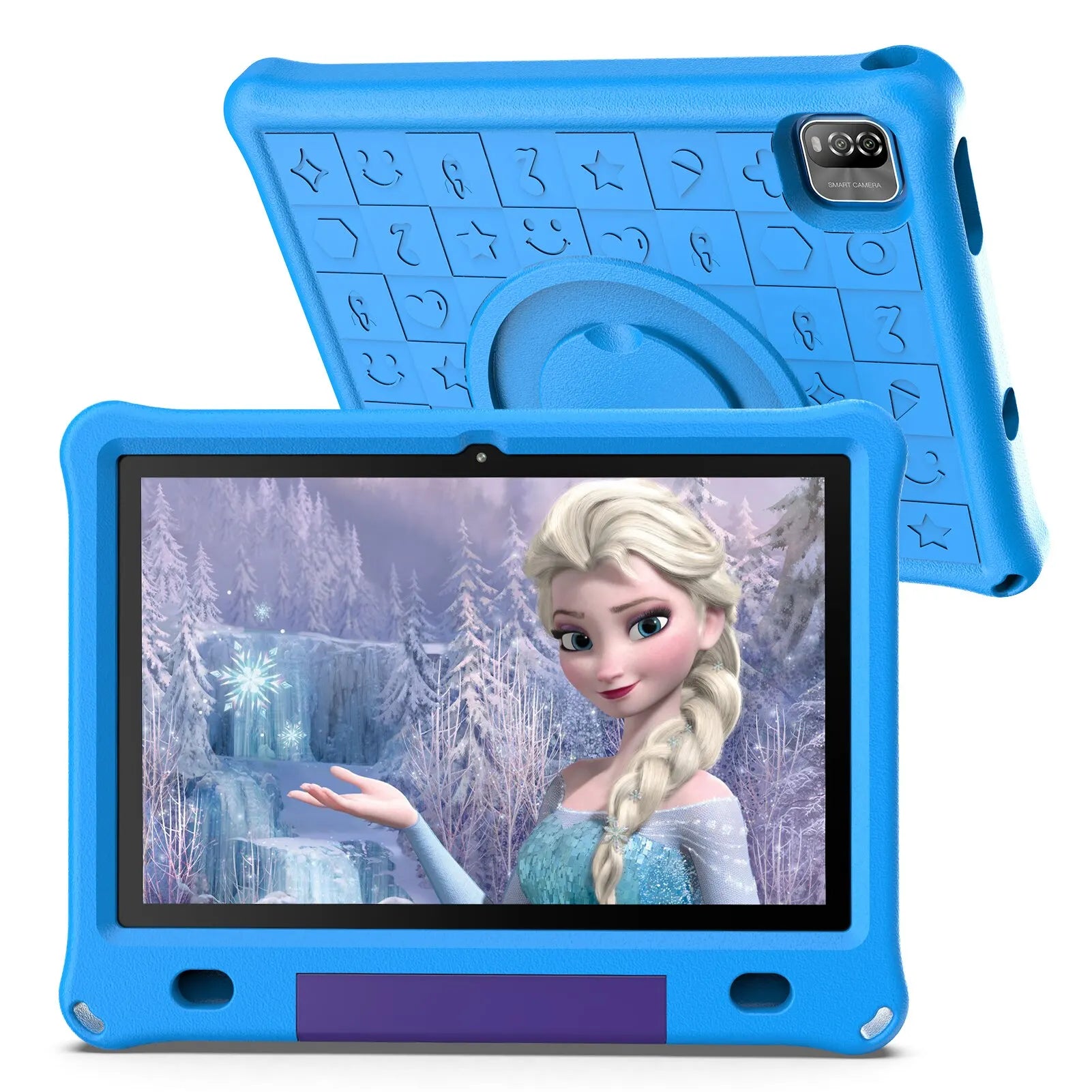 Pritom 10.1 Inch Kids Tablet Android 15 WIFI 6 Quad Core Processor 3GB RAM 64GB ROM YouTube with EVA Protective Case