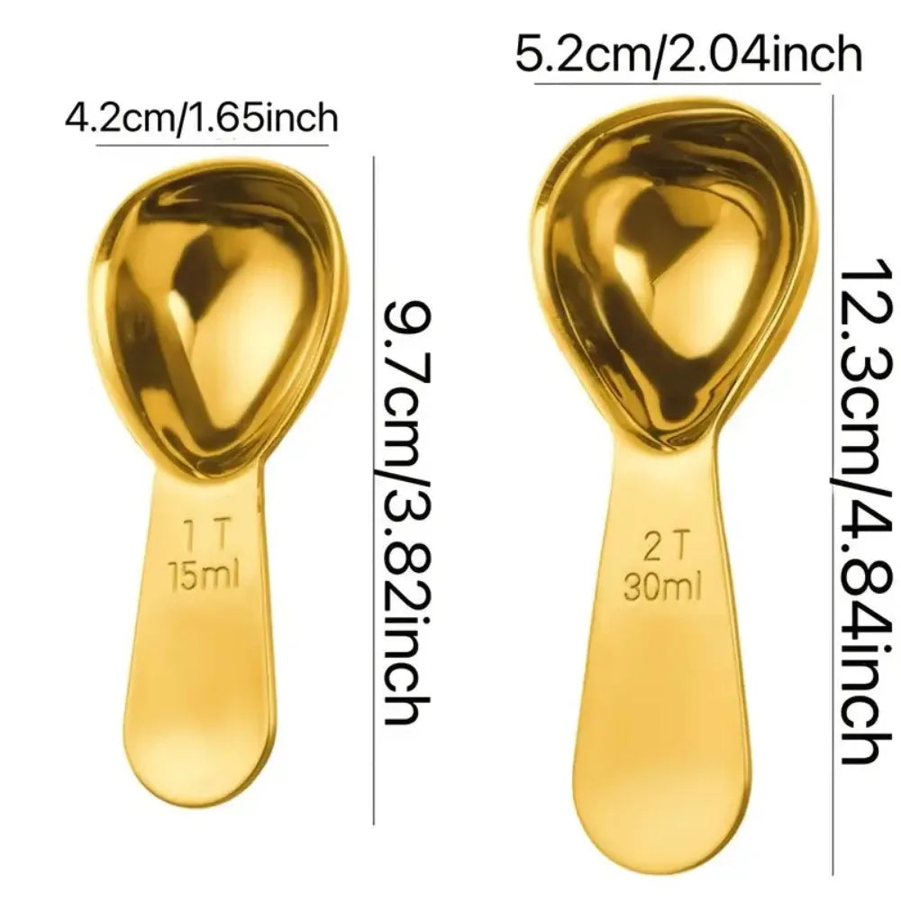 Stainless Steel Coffee Scoop, Coffee Scoops Short Handle, Tablespoon Measuring Spoons, for Coffee, Tea, Sugar, Kitchen Tool