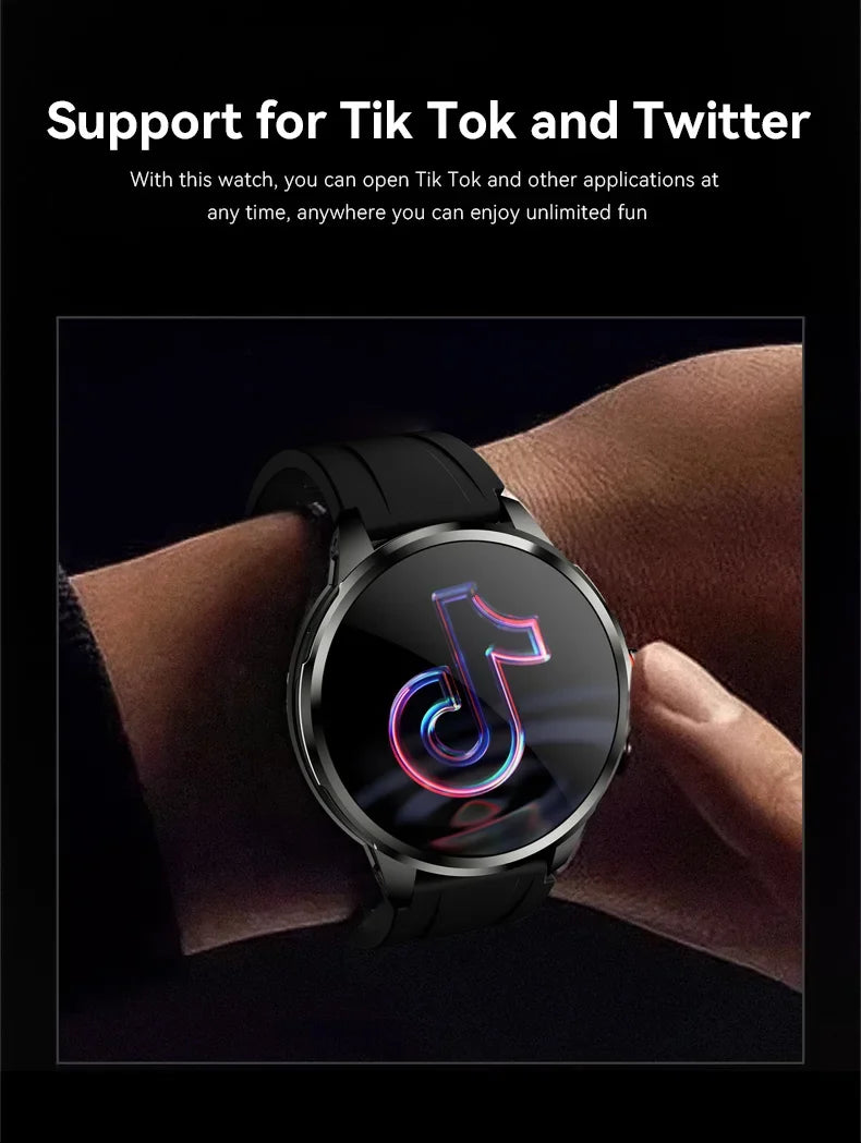 16GB+256GB RAM 4G Smart Watch 1.95 inch AMOLED 2100mah Battery 900W Camera GPS WIFI Google APPS Download Smartwatch Android 9.0