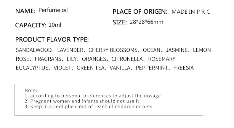 10ml Incense Water Soluble Essential Oil Lavender Tea Tree Lemon Rose Ocean Scent Humidifiers Refreshing Relax Releasing Stress