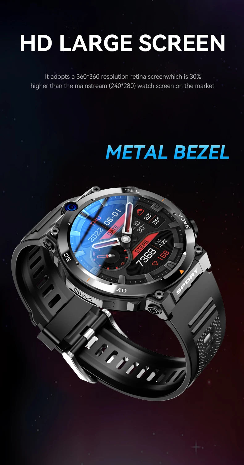Sport Smartwatch 256GB GPS Wifi Download APP Dual Camera Video Calls Supports Google Play Smart Watch 4G SIM Card For Men Women
