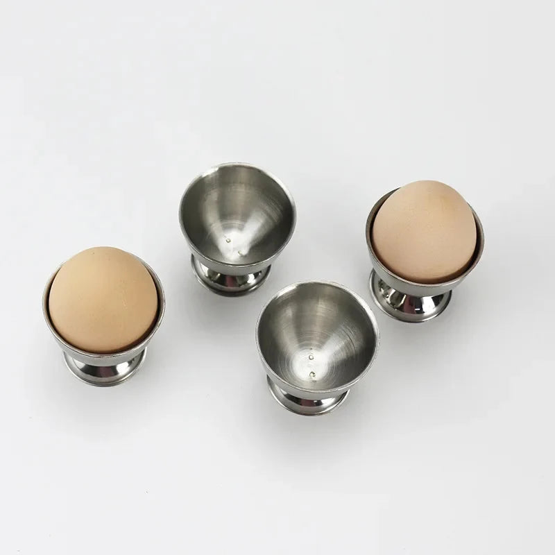 Egg Shell Opener Stainless Steel Egg Cup Holders Hard Soft Boiled Egg Topper Cutter Cracker Kitchen Tools Gadget for Cooking