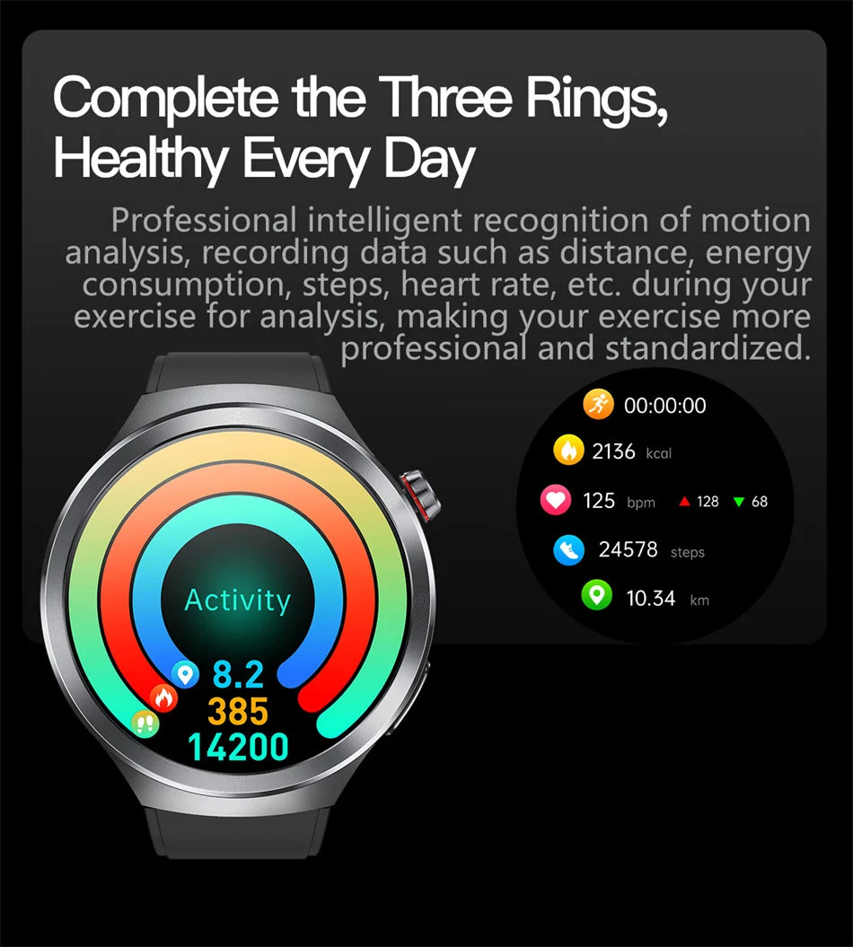 New For Health ECG+PPG Smart Watch Lipids Uric acid Blood Pressure Health watch Men NFC 100+Sport HD Bluetooth call Clock Women