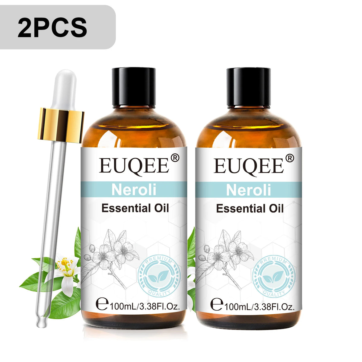 EUQEE 3.38FI.Oz. Aromatherapy Essential Oil For Reed Diffuser Humidifier-100ml Vanilla Lavender Cinnamon Lemon Essential Oils