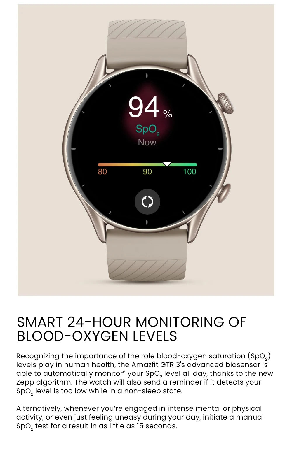 Amazfit GTR 3 Alexa Built-in Smart Watch For Men Women Play Music 1.39" AMOLED Display 21Day Battery Life Refurbished Watch