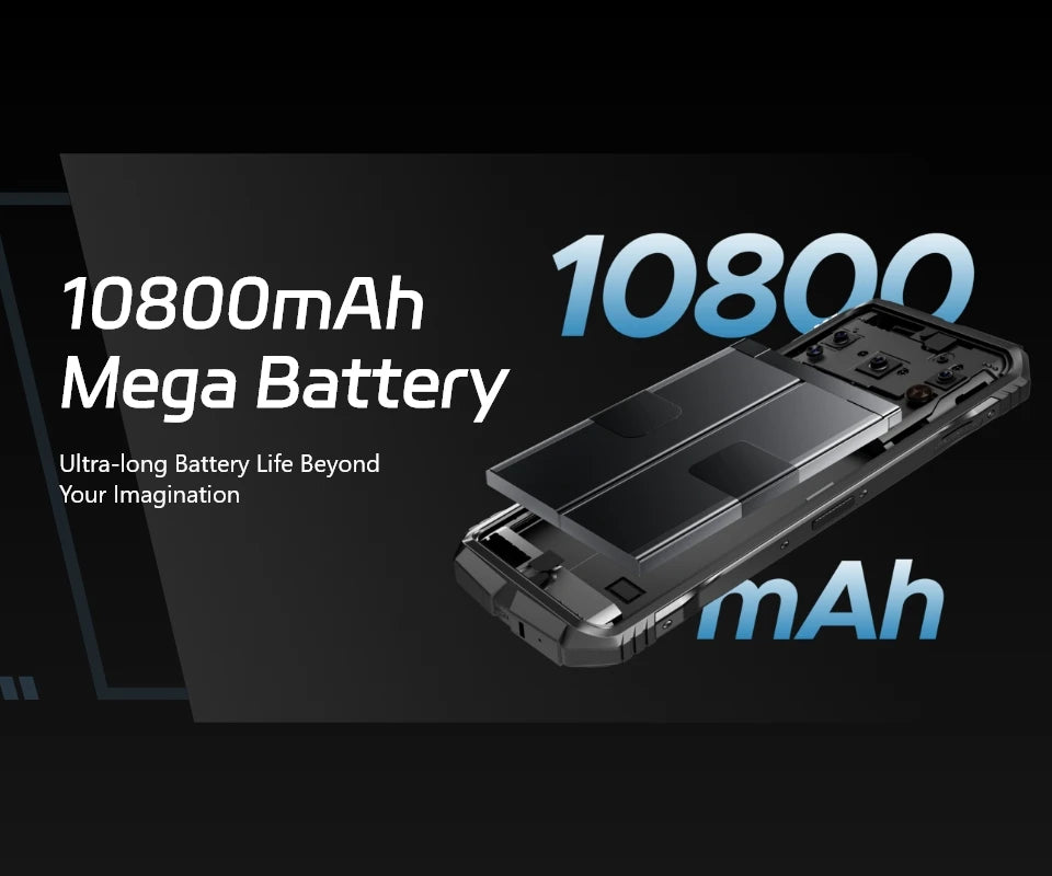 World Premiere DOOGEE S Cyber Rugged Phone 6.58" 90Hz IPS Screen 10800mAh Large Battery 8GB+256GB 50MP AI Main Camera Android 14