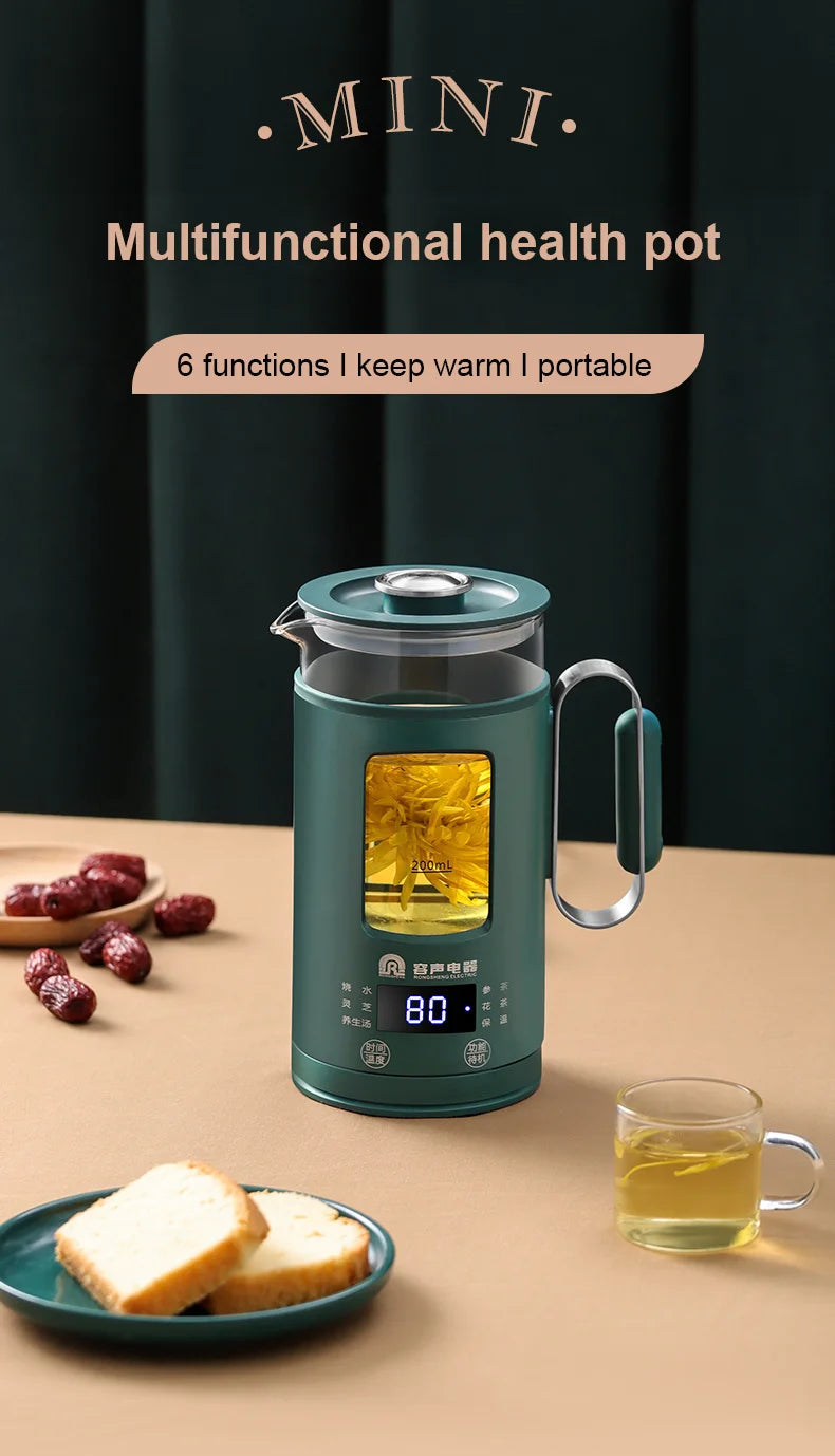 Health Pot Multifunction Electric Kettle With Temperature Control Water Boiler 600ml Mini Electric Kettle Smart Portable Tea Pot