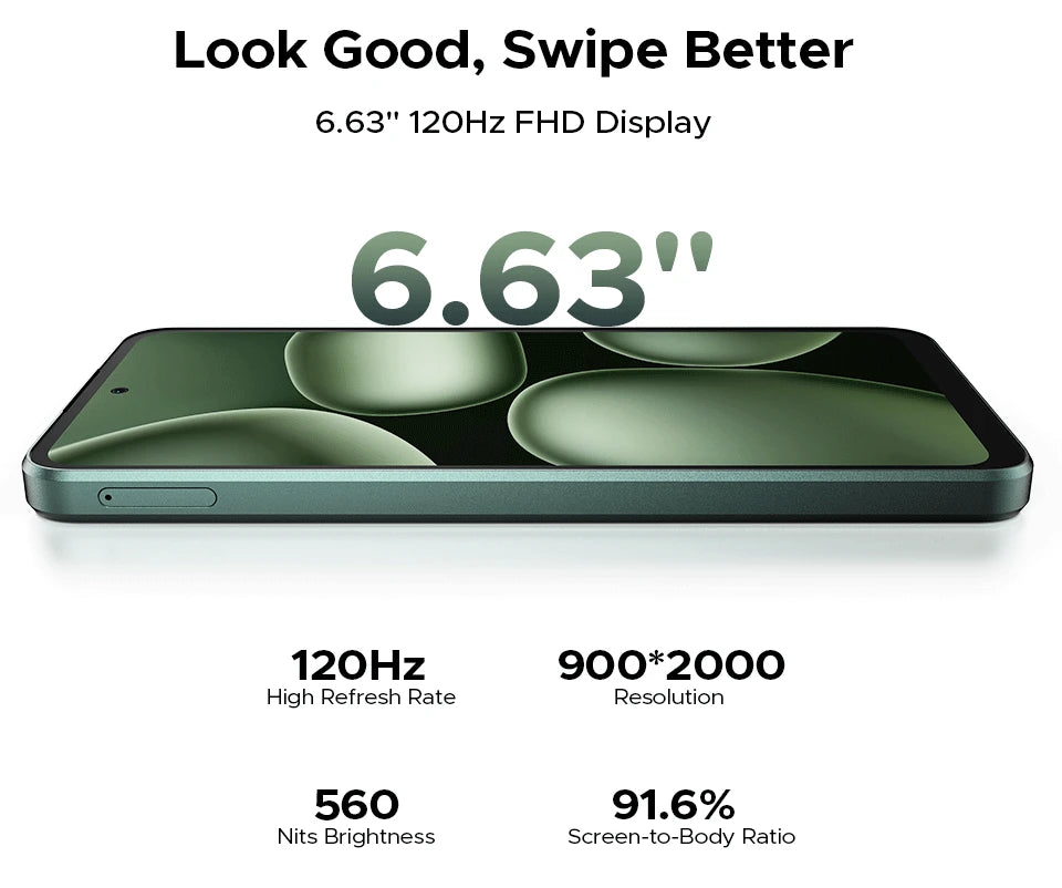 Global Version DOOGEE B10 Smartphone Android 16 7600mAh Battery 6GB 256GB 6.6'' Display 64MP AI Camera IP68 / IP69K Mobile Phone