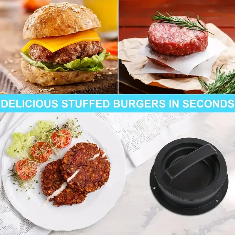 Burger Press Mold & Patty Press Maker -3 in 1 stuffed hamburger patty maker Perfect for Beef,Chicken Patties-Kitchen Press Tool