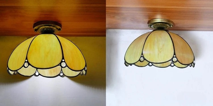 Tiffany Small Living Room Warm Bedroom Ceiling Lamp Modern Simple Living Room Lamps Creative Color Dining Room Lights