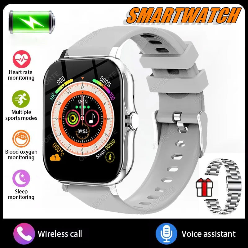 2025New Upgrad Smart Watch For Men Women 1.83Inch Full Touch Display BT Call Sports Monitoring SmartWatch For Android&IOS Phone