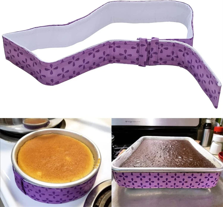 LMETJMA Bake Even Strip Cake Pan Dampen Strips Super Absorbent Thick Cotton Cake Strips Baking Tray Protection Strips JT130