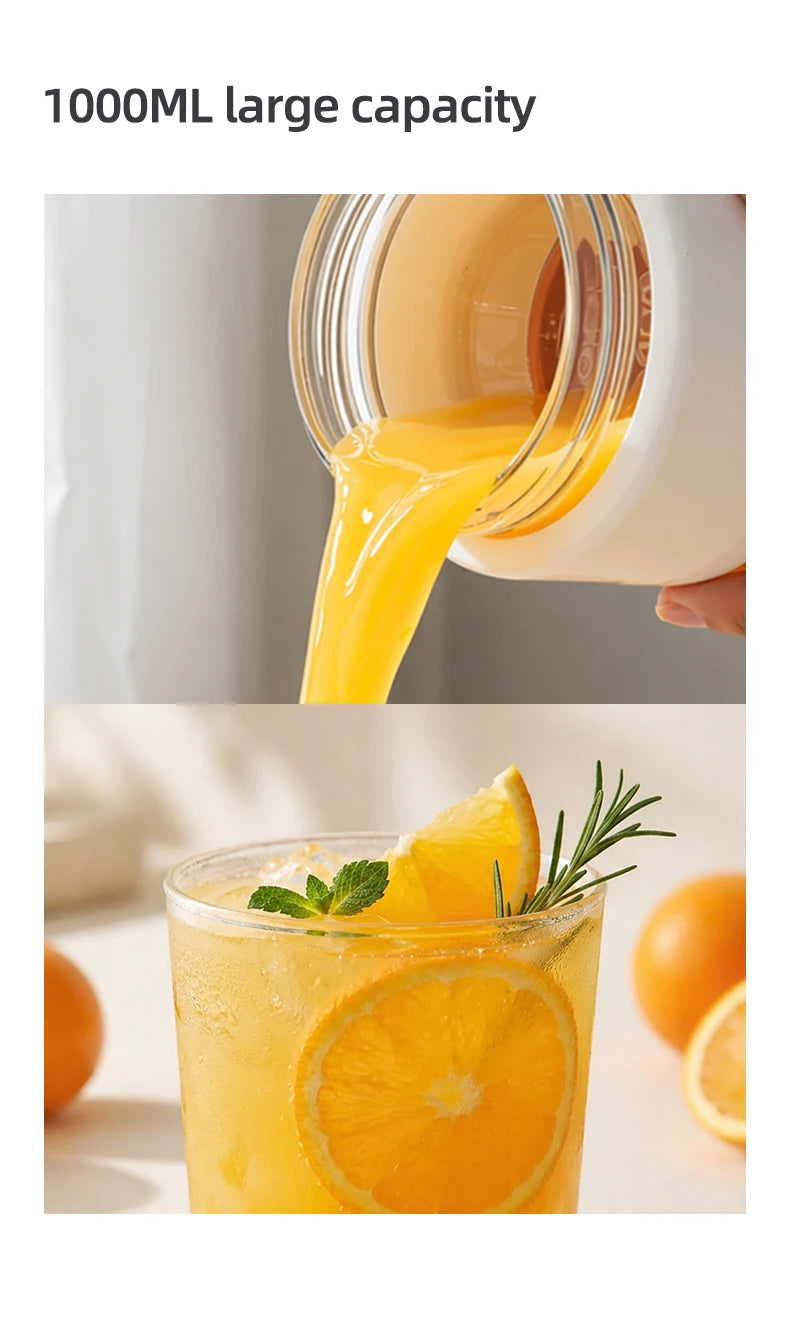 1000ML Portable Blender USB Electric Juicer Fruit Mixers Fruit Home Smoothies Mixer Multifunctional Juice Maker Machine Blender