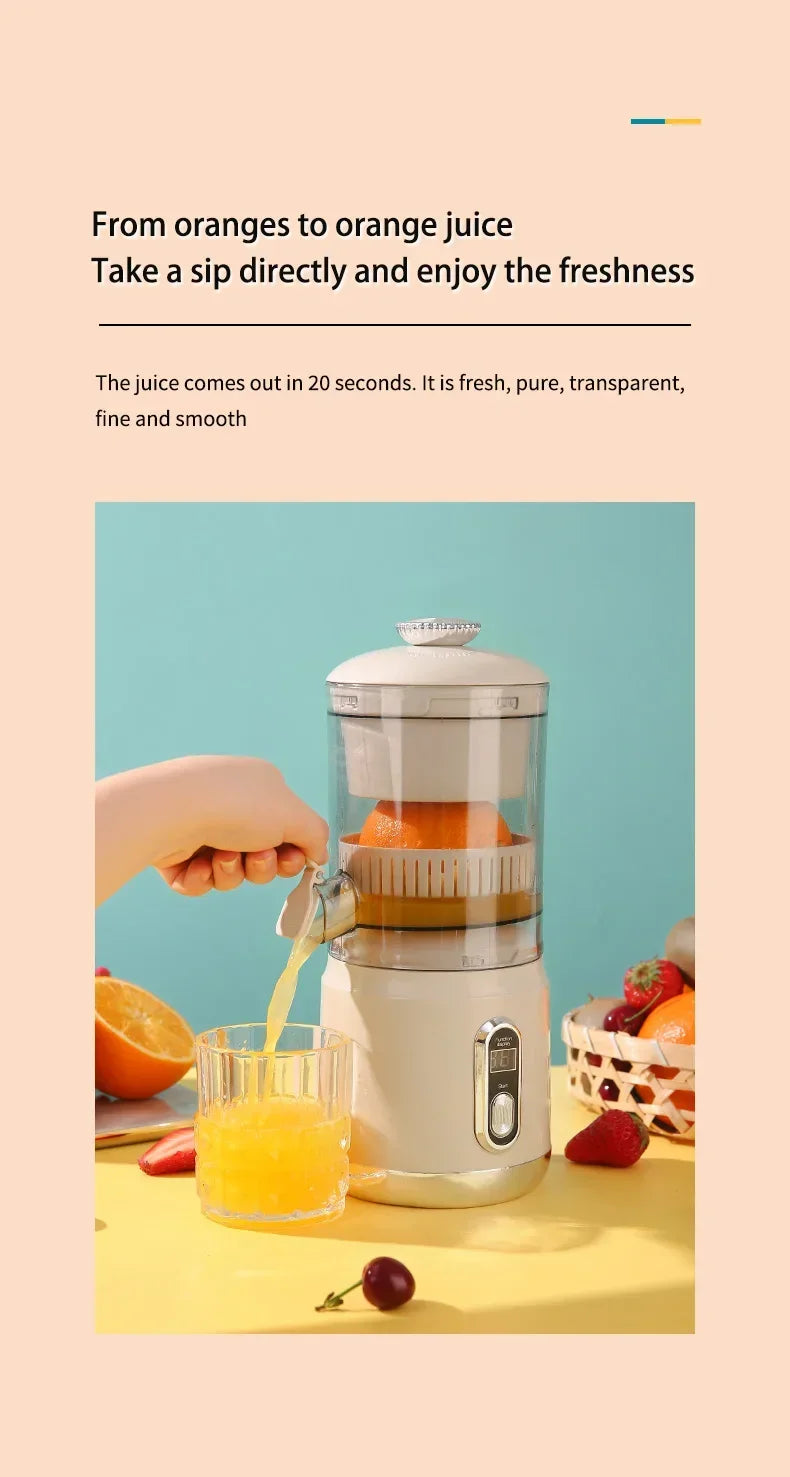 Electric Orange Juicer Portable Citrus Fruit Juice Extractor Pulp Separation Squeezer Machine USB Charge 600ml Smoothie Blender