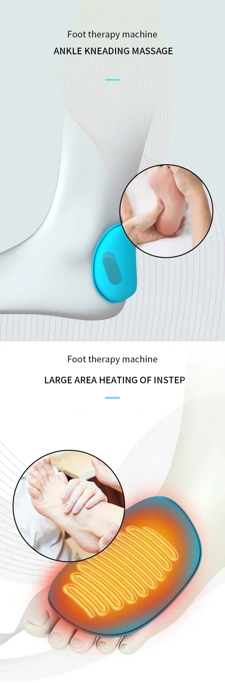 7 Modes Electric Foot Massager Shiatsu Air Pressure Infrared Heating Therapy Hot Compression Foot Muscle Relaxation Muscle Relax
