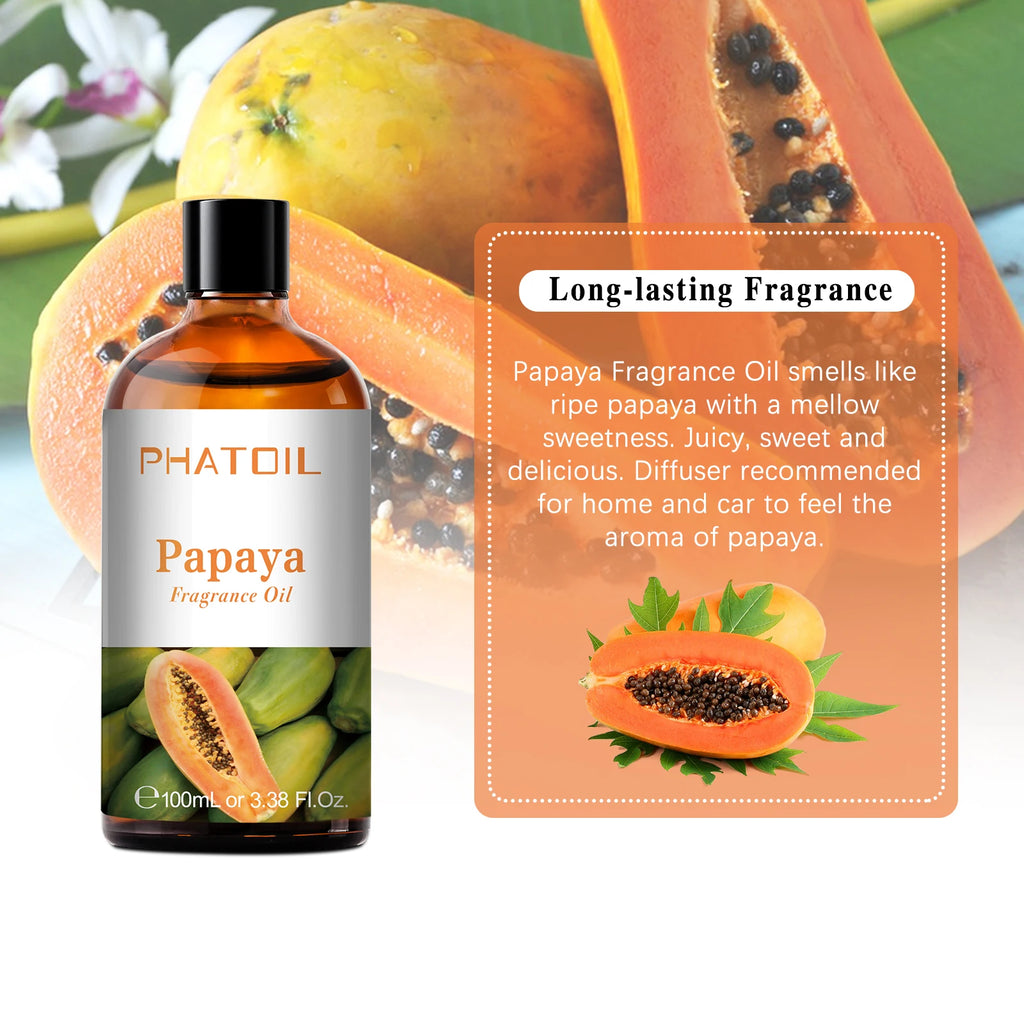PHATOIL 100ml Fragrance Oils for Aromatherapy & Diffuser Strawberry Cherry Coconut & Vanilla Fragrance Oils For Candle Making
