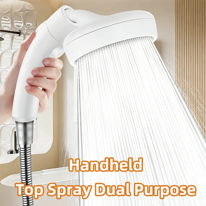 High Pressure Shower Head With One-key Stop Button Adjustable Water Saving Handheld Showerhead Universal Bathroom Spray Nozzle