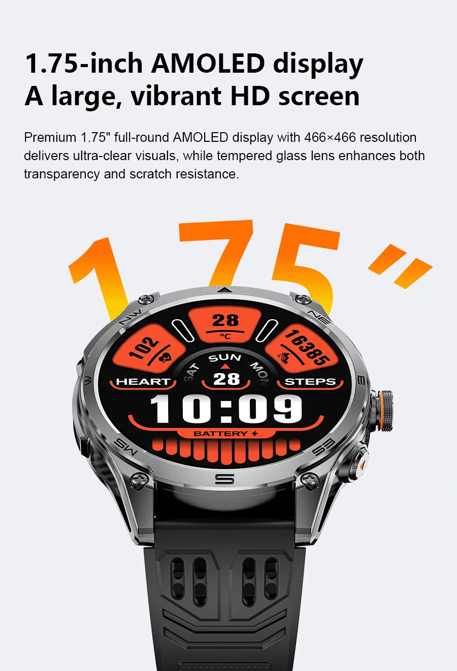 T-Rex 3 ULtra Military Grade 1000mAh Battery Smart Watch 10ATM Waterproof GPS call AMOLED HD Men 100+Sports 2025 New Smart watch